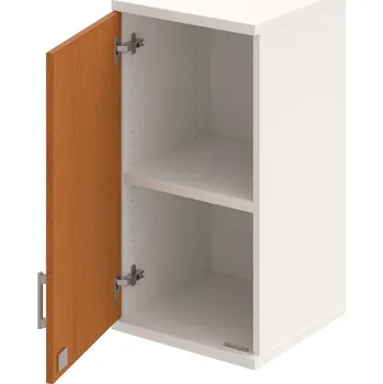 Policová skříň SZ 2 40 01 L H – Skříň policová dvéřová 76,8 × 40 cm - Třešeň , Bílá , USH – hranatá