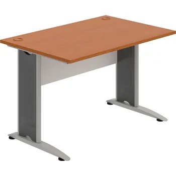 Psací stůl CS 1200 – Stůl pracovní rovný 120 cm - Třešeň , Bílá , Šedý kov