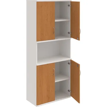 Policová skříň SZ 5 80 05 – Skříň policová dvéřová 192 × 80 cm - Olše , Bílá , USN – Hobis