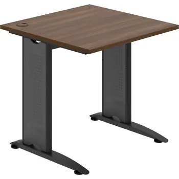 Psací stůl FS 800 – Stůl pracovní rovný 80 cm - Ořech , Černý kov