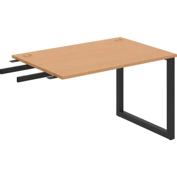 Psací stůl US O 1200 RU – Stůl pracovní délky 120 cm, k řetězení - Buk , Černý kov