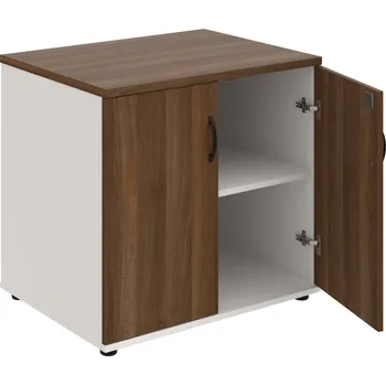 SPZ 80 60 N – Skříňka ke stolu, zavřená, š. 80 cm, léta napříč - Ořech , Bílá , UCO – černá