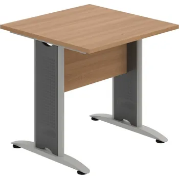 Jednací stůl CJ 800 – Stůl jednací rovný 80 cm - Višeň , Višeň , Šedý kov