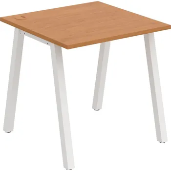 Psací stůl US A 800 – Stůl pracovní délky 80 cm - Olše , Bílý kov