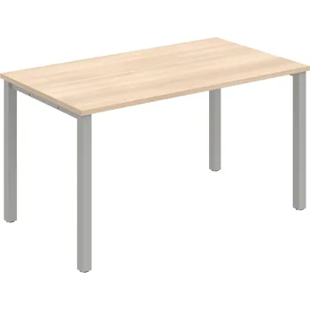 Psací stůl UJ 1400 – Stůl jednací rovný délky 140 cm - Akát , Šedý kov