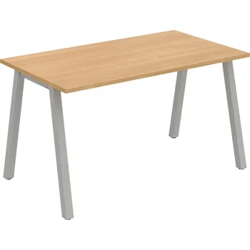 Psací stůl UJ A 1400 – Stůl jednací rovný délky 140 cm - Dub , Šedý kov