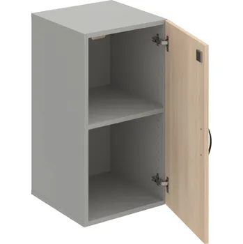 Policová skříň DZ 2 40 01 – Skříň policová dvéřová 74 × 40 cm - Akát , Šedá , UCO – černá