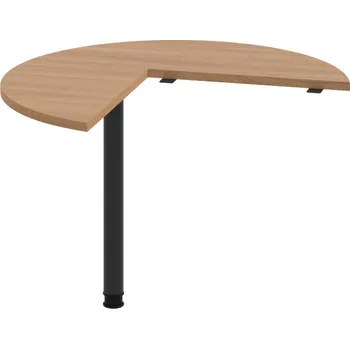 Psací stůl GP 21 L – Stůl jednací levý ø 100 cm - Višeň , Černý kov