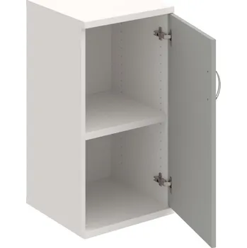 Policová skříň S 2 40 01 P – Skříň policová dvéřová 76,8 × 40 cm - Šedá , Bílá , USN – Hobis