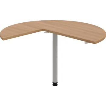 Psací stůl GP 22 P N – Stůl jednací pravý napříč ø 120 cm - Višeň , Šedý kov