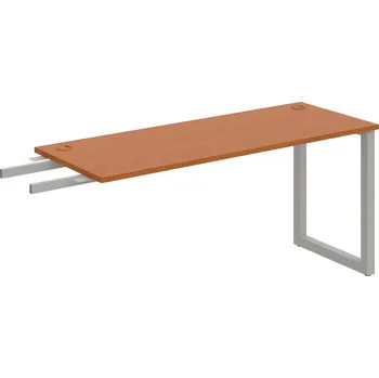 Psací stůl UE O 1600 RU – Stůl pracovní délky 160 cm, hl. 60 cm, k řetězení - Třešeň , Šedý kov