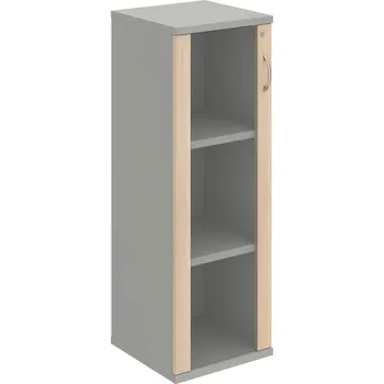 Policová skříň SZ 3 40 02 L – Skříň policová dvéřová 115,2 × 40 cm - Akát , Šedá , USN – Hobis