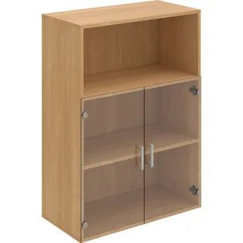 Policová skříň D 3 80 05 – Skříň policová dvéřová 111 × 80 cm - Čiré , Dub , USH – hranatá