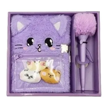 Set školních potřeb Pamiętnik z długopisem Kotek STnux