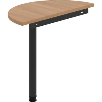 Jednací stůl GP 80 – Stůl zakončovací oblouk 80 cm - Višeň , Černý kov