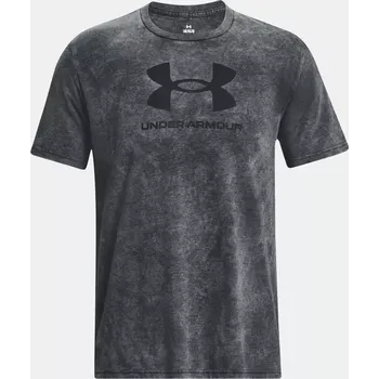 Pánské oblečení Pánské triko Under Armour UA WASH TONAL SPORTSTYLE SS - černé L