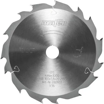 Pilový kotouč MAFELL 092601 Pilový kotouč pro podélné řezy GT, 160 x 1,2/1,8 x 20 mm, Z15-5, 2WZ/FZ