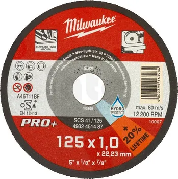 Řezný kotouč MILWAUKEE řezný kotouč na kov 125mm síla 1mm