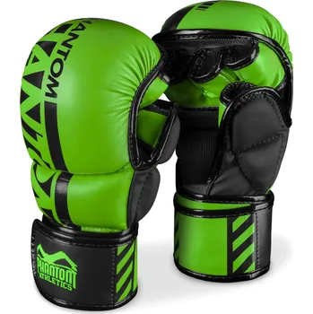 Boxerské rukavice PHANTOM Sparring rukavice APEX - neonově zelené S/M