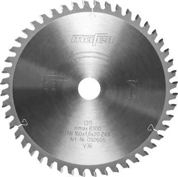 Pilový kotouč MAFELL 092605 Pilový kotouč pro hliník či plast HM, 160 x 1,2/1,8 x 20 mm, Z48, FZFA