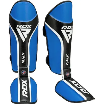 Chránič holeně pro bojový sport RDX Chrániče holení AURA PLUS T-17 - modré S