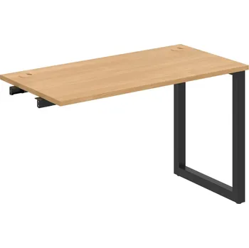 Psací stůl UE O 1200 R – Stůl pracovní délky 120 cm, hl. 60 cm, k řetězení - Dub , Černý kov