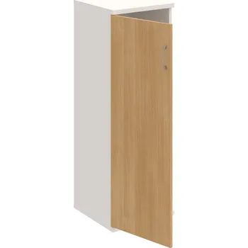 Policová skříň S 3 40 01 L – Skříň policová dvéřová 115,2 × 40 cm - Dub , Bílá , USN – Hobis