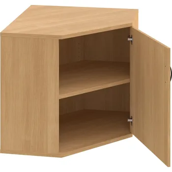 Policová skříň SRV 2 01 P – Skříň vnitřní roh pravá 76,8 cm - Dub , Dub , UCO – černá