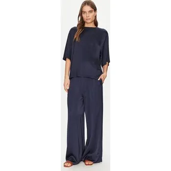 Dámské kalhoty ViCOLO Kalhoty z materiálu TD0008 Tmavomodrá Relaxed Fit XS