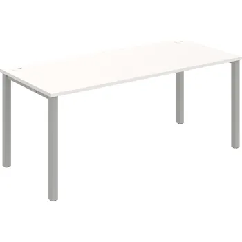 Psací stůl US 1800 – Stůl pracovní rovný 180 cm - Bílá , Šedý kov