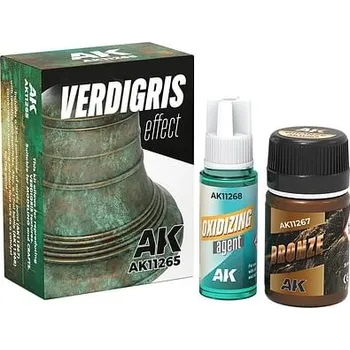Modelářská barva AK Interactive: Verdigris Effect Set