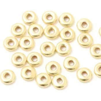 Materiál na výrobu šperku EU Korálek rondelka 3,5mm Ag925 gold plating 24kt