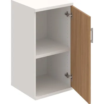 Policová skříň S 2 40 01 P – Skříň policová dvéřová 76,8 × 40 cm - Višeň , Bílá , USH – hranatá