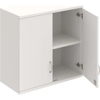 Policová skříň SZ 2 80 01 H – Skříň policová dvéřová 76,8 × 80 cm - Bílá , Bílá , USN – Hobis