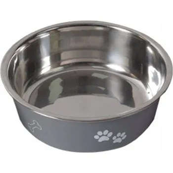 Miska pro psa Jedna kovová miska R70 šedá 0,6 l