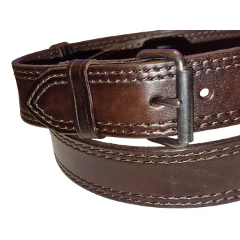 Zubíček Velmi silný kožený opasek - šíře 4 cm Délka: 110 cm, Varianta: hladký