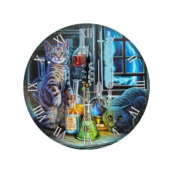 Hodiny Nástěnné hodiny - Kočka - Jekyll a Hyde - desing Lisa Parker