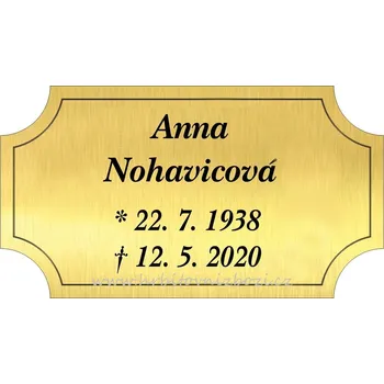 Smuteční dekorace Rytá cedulka 6910