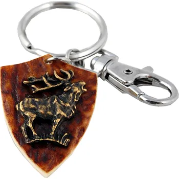 Klíč Zubíček Postava jelena (parohová klíčenka erb)