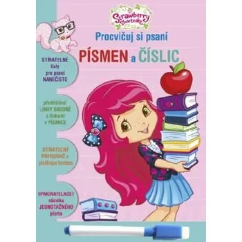 AKIM Stíratelný sešit - Procvičuj si psaní písmen a číslic - Strawberry