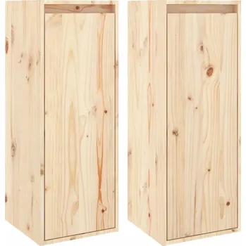 Komoda Závěsná dřevěná skříňka borovice 30x30x80 cm, neošetřené dřevo
