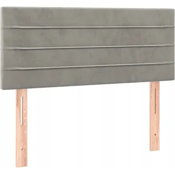 Čelo postele sametové světle šedé 100x78 cm