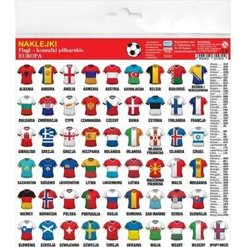 Set školních potřeb Naklejki Flagi - koszulki piłkarskie Europa