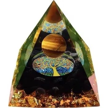 Lapač snů Orgonitová pyramida - Strom života - černý