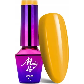 Lak na nehty Hybridní lak barevný lak Molly Lac Oranžová 5 ml