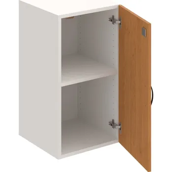 Policová skříň DZ 2 40 01 – Skříň policová dvéřová 74 × 40 cm - Olše , Bílá , UCO – černá