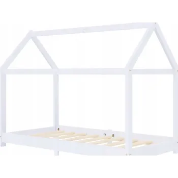 Dětská postel Dětská dřevěná postel domeček 80x160 bílá