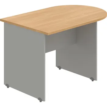 Psací stůl GP 1200 1 – Stůl jednací oblouk 120 cm - Dub , Šedá