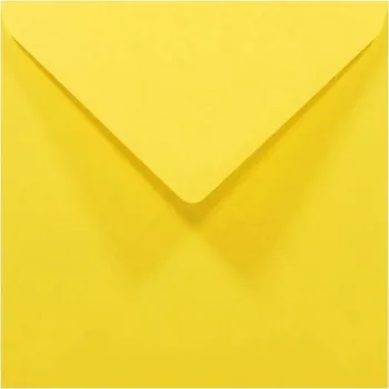Obálka Čtvercové obálky žluté intenzivní v2 120 g/m2 K4 Shan 10 ks