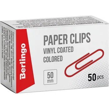 Kancelářská sponka BERLINGO dopisní spony 100ks 50mm mix